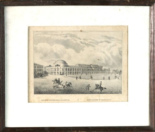 Widok na Plac Bankowy w Warszawie, z serii: "Widoki Warszawy", ok. 1840, Moritz Scholtz