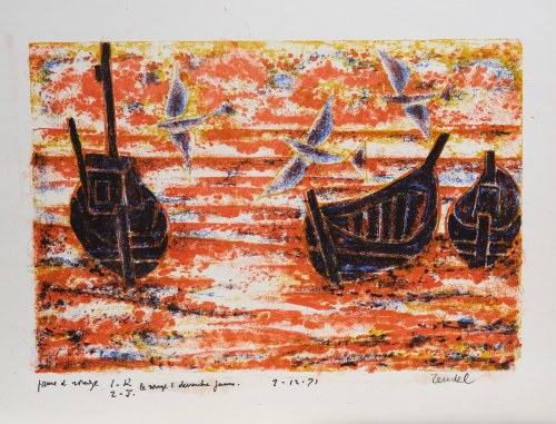 Łodzie na morzu, 1971, Gabriel Zendel