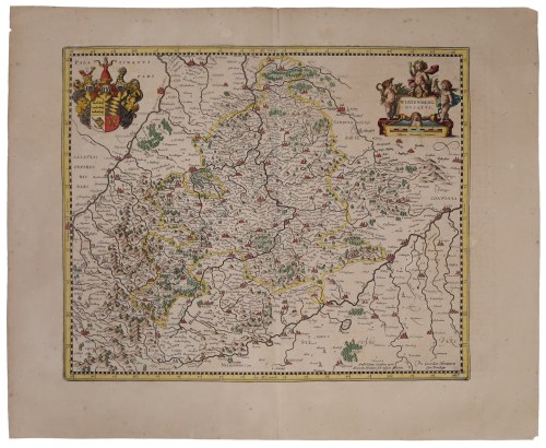 Henricus BLAEU, Mapa Wirtembergii (tyt.oryg. “Wirtenberg ducatus”), ok. 1640, Gerard Mercator
