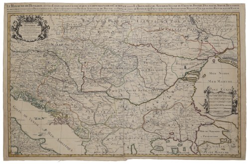Alexis JAILLOT (1632 - 1712), Mapa Węgier i południowych Kresów Rzeczypospolitej aż do Morza Czarnego, (tyt.oryg.: „ Le royaume de Hongrie”), 1691, Guillaume Sanson