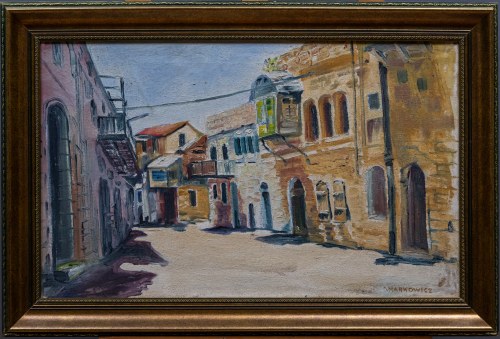 Uliczka na Krakowskim Kazimierzu, po 1900 r., Artur Markowicz