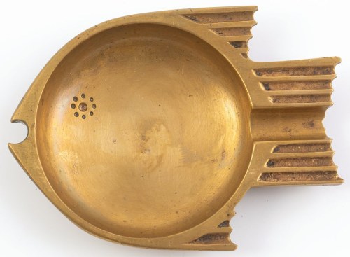 Polska, ok. 1930, Popielniczka W Formie Ryby W Stylu Art Deco