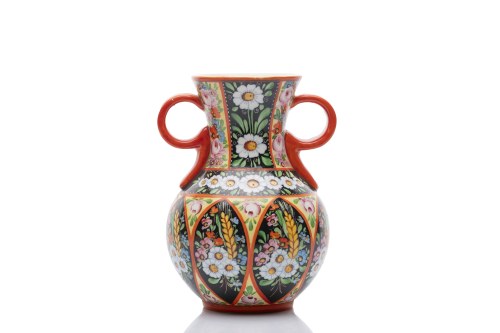 KLENČÍ (CZECHY 1926 - 1945), WAZON Z UCHWYTAMI I DEKORACJĄ LUDOWĄ