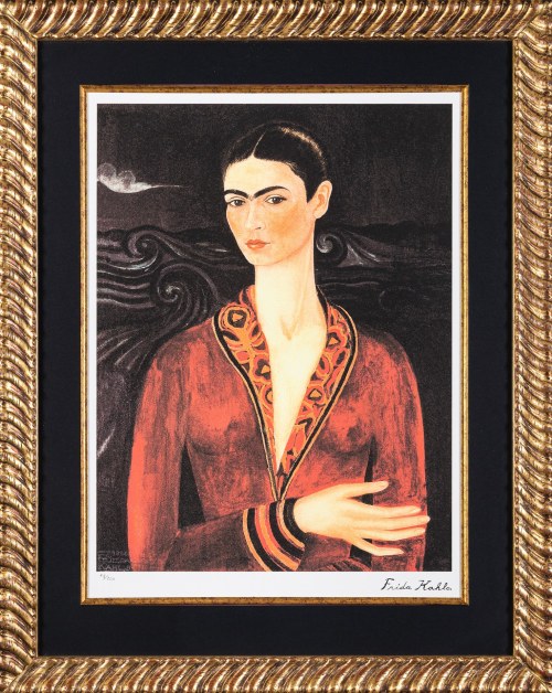 Autoportret w aksamitnej sukni, Frida Kahlo