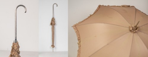 lata 60-te XX w., Elegancka parasolka damska, ok. 1960 r., Włoska Wytwórnia Parasoli
