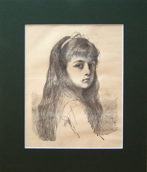Portret dziewczynki, 1884, Leopold Horowitz
