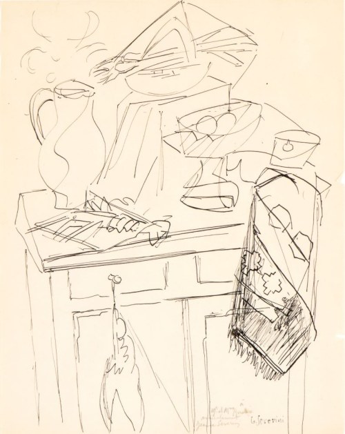 Studium do "Le Buffet jaune", 1948, Gino Severini