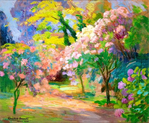 Pejzaż wiosenny, 1955, Amedeo Bocchi