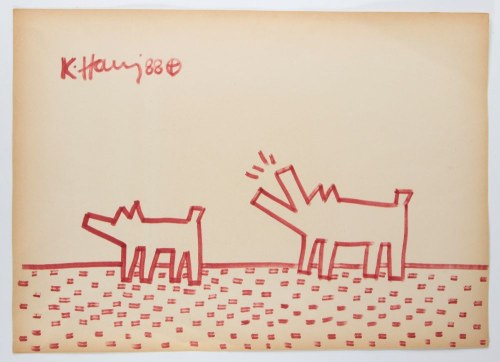 "S.T." Pies i szczekający pies, 1988, Keith Haring