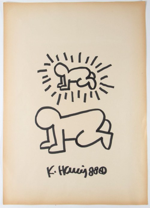 Baby i Radiant Baby, 1988, Keith Haring