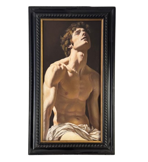 Portret młodego mężczyzny z nagim torsem, ANONIMO