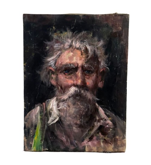 Portret starszego mężczyzny z brodą, Scuola Francese