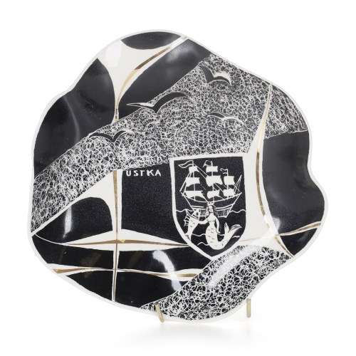 Talerz dekoracyjny, Wytwórnia Wyrobów Ceramicznych „Steatyt”, Ada Chmiel