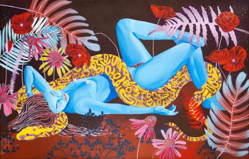 Aubrey & python, 2026, Malwina Jachimczak