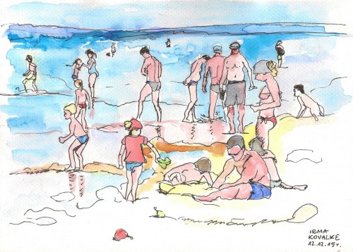 Na plaży w Sopocie, 2015, Irma Kowalke